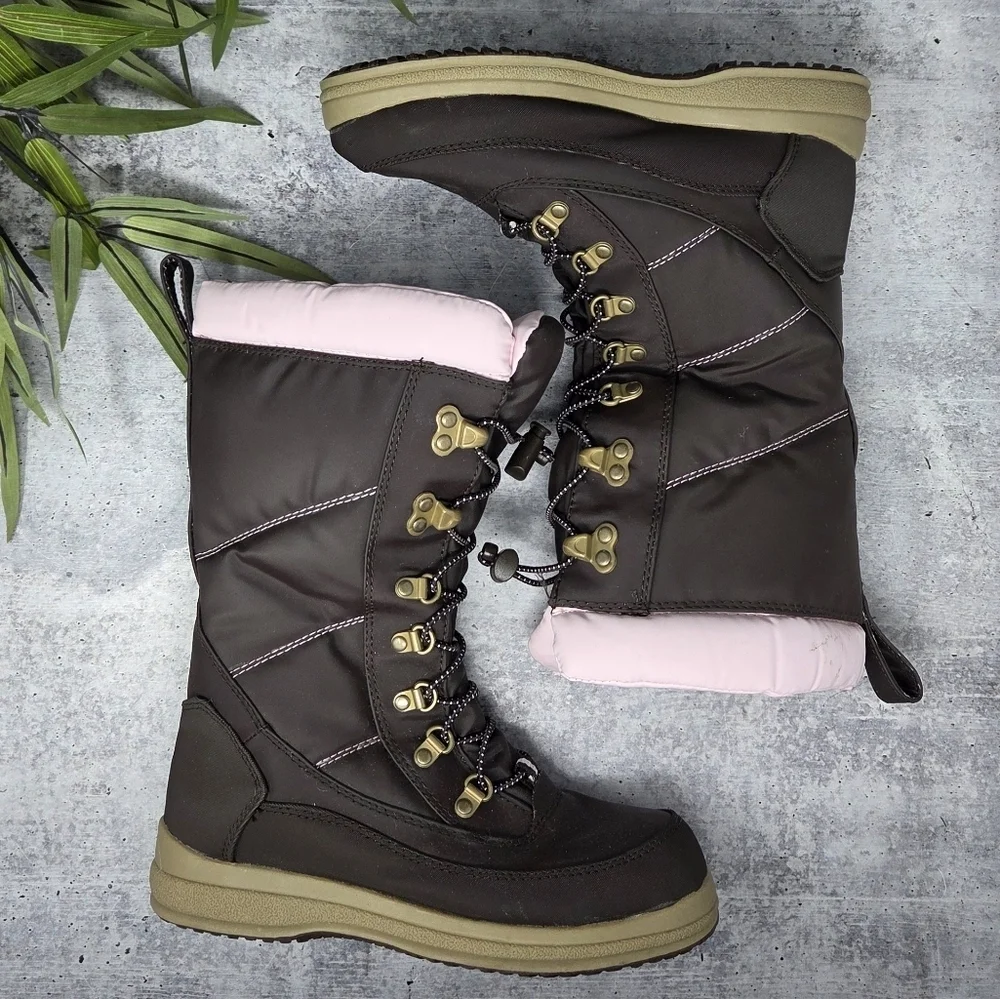 C9 By Champion | Nanette Brown Light Pink Winter Snow Boots Size 6
